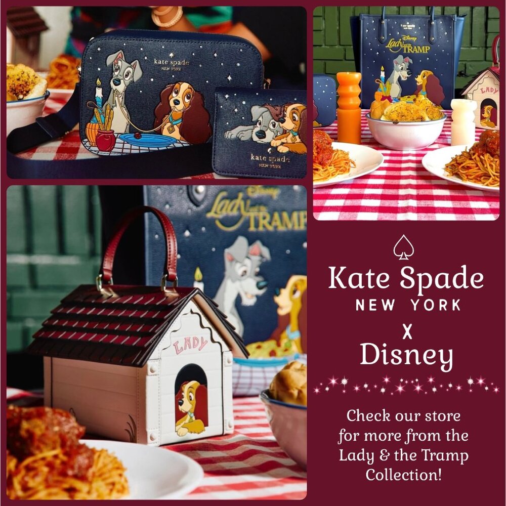 NWT Kate Spade X Disney Dog House Disney Lady Tramp Leather Bag Crossbody Purse - Picture 3 of 13